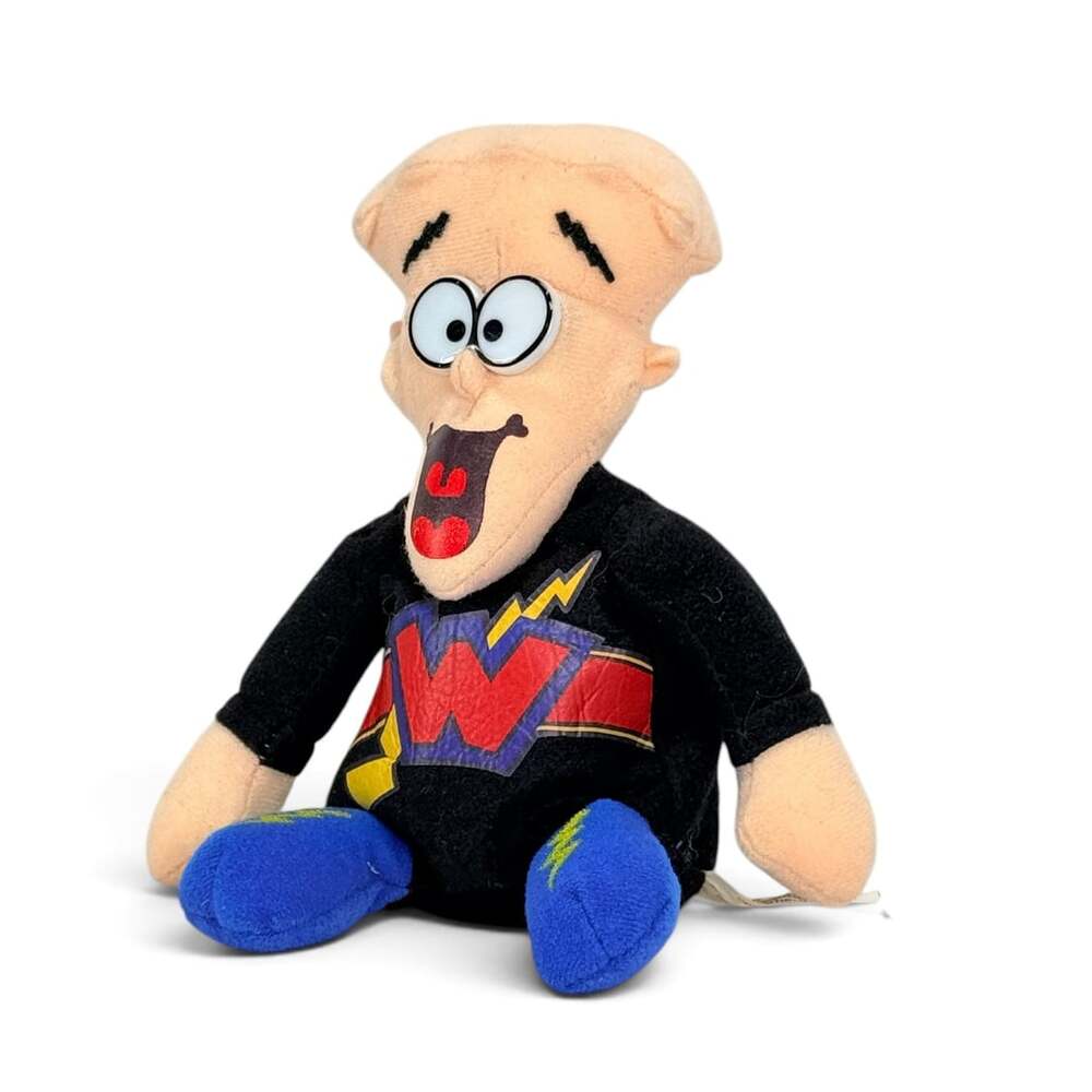 Vintage 1998 Mega Warheads Wally Dudes Superhero Wally Plush Toy